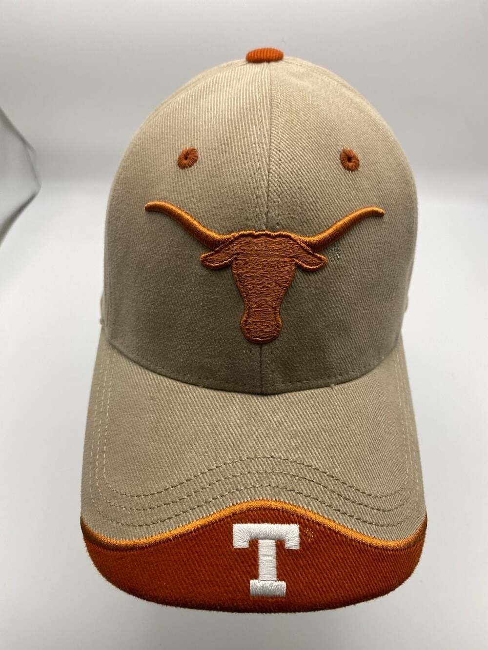 Texas Longhorns Cap - Beige with Orange Logo and Brim, 'Silver Series' Tag